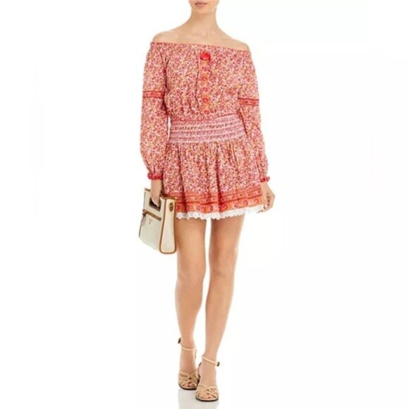 Poupette St. Barth Nana Off the Shoulder Top, Size S NEW w/Tag $140 - Picture 2 of 11